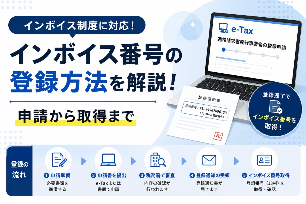インボイス番号の登録方法を解説！申請から取得まで