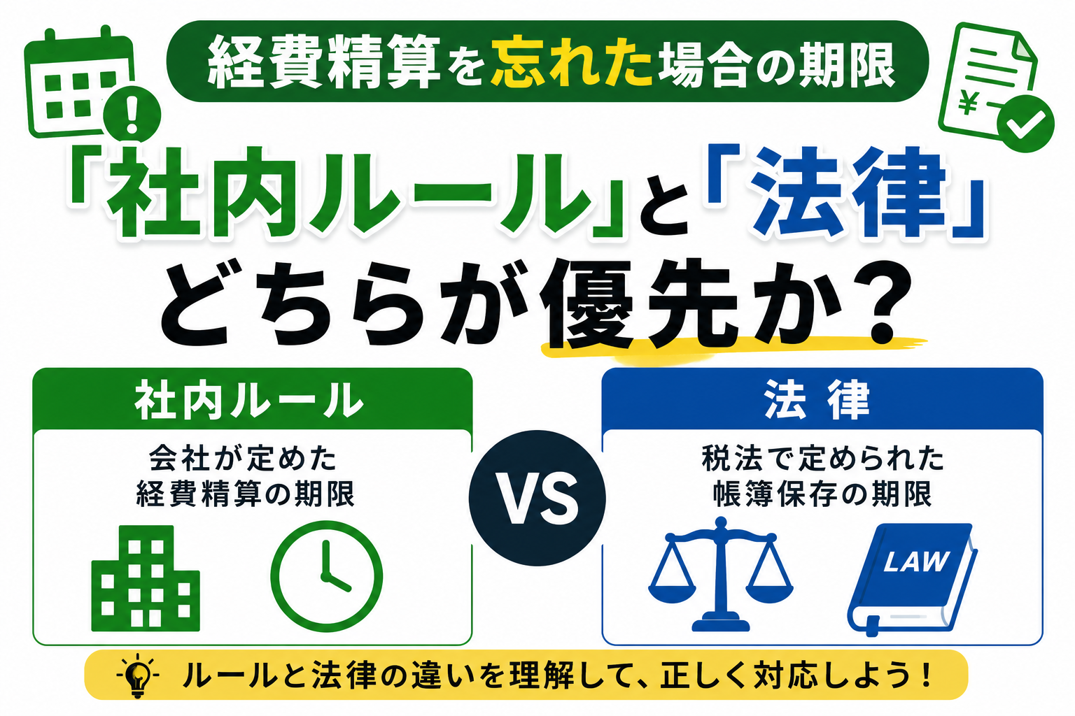 経費精算を忘れた場合の期限｜社内ルールと法律の優先関係
